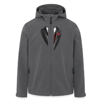 Tuxedo Tie Designs Tie blue - Recycelte Männer Softshell-Jacke von Stanley/Stella - Anthrazit - Vorne - AI Model Male 185 light (185cm)