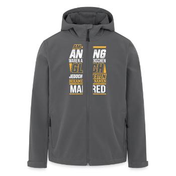 MANFRED - Die Besten - Recycelte Männer Softshell-Jacke von Stanley/Stella - Anthrazit - Vorne - AI Model Male 185 light (185cm)