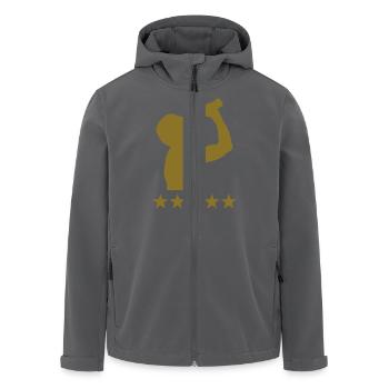 saufen deluxe - Recycelte Männer Softshell-Jacke von Stanley/Stella - Anthrazit - Vorne - AI Model Male 185 light (185cm)