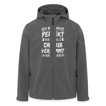 CHEMIKER - Recycelte Männer Softshell-Jacke von Stanley/Stella - Anthrazit - Vorne - AI Model Male 185 light (185cm)