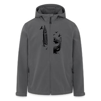 Venedig - Recycelte Männer Softshell-Jacke von Stanley/Stella - Anthrazit - Vorne - AI Model Male 185 light (185cm)