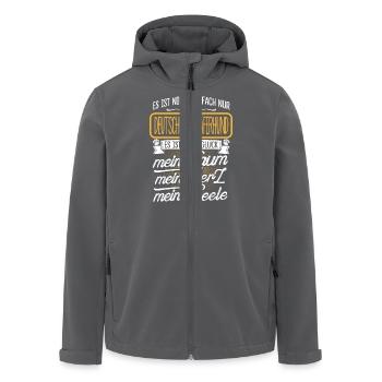 SCHÄFERHUND - Traum - Recycelte Männer Softshell-Jacke von Stanley/Stella - Anthrazit - Vorne - AI Model Male 185 light (185cm)