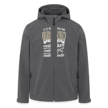 BELGISCHES-KALTBLUT- Herz - Recycelte Männer Softshell-Jacke von Stanley/Stella - Anthrazit - Vorne - AI Model Male 185 light (185cm)