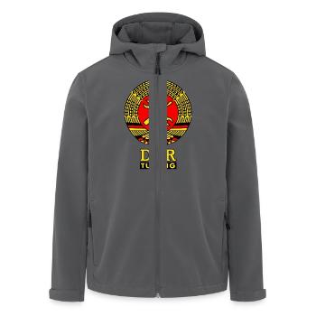 DDR Tuning Wappen 3c - Recycelte Männer Softshell-Jacke von Stanley/Stella - Anthrazit - Vorne - AI Model Male 185 light (185cm)