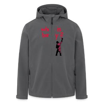 where is banksy - Recycelte Männer Softshell-Jacke von Stanley/Stella - Anthrazit - Vorne - AI Model Male 185 light (185cm)