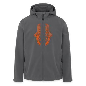 Hamsa Hand, Schutz, Glück, Symbol, Glücksbringer - Recycelte Männer Softshell-Jacke von Stanley/Stella - Anthrazit - Vorne - AI Model Male 185 light (185cm)