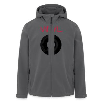 Vinyl - Recycelte Männer Softshell-Jacke von Stanley/Stella - Anthrazit - Vorne - AI Model Male 185 light (185cm)