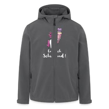 Einhorn mit Zuckertüte Einschulung Schulanfang - Recycelte Männer Softshell-Jacke von Stanley/Stella - Anthrazit - Vorne - AI Model Male 185 light (185cm)