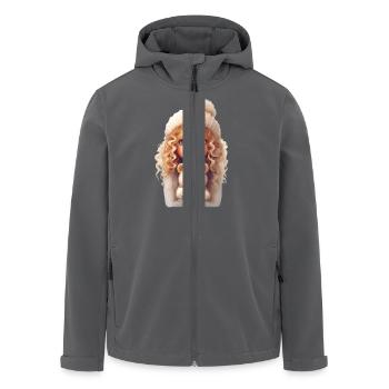Mädchen mit Katze - Recycelte Männer Softshell-Jacke von Stanley/Stella - Anthrazit - Vorne - AI Model Male 185 light (185cm)