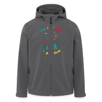 TheOnlyWayIsPositive - Mat Rose - Recycelte Männer Softshell-Jacke von Stanley/Stella - Anthrazit - Vorne - AI Model Male 185 light (185cm)