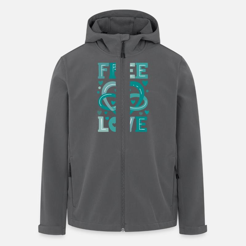 Polyamory Symbol - Green - Men’s Recycled Softshell Jacket by Stanley/Stella - anthracite