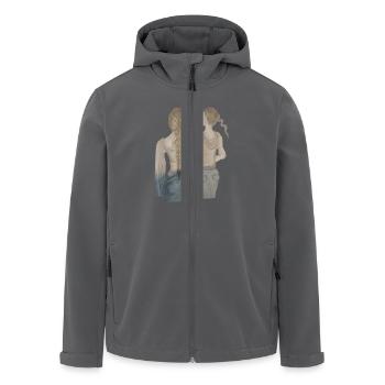 ZURÜCK FREUNDE - Recycelte Männer Softshell-Jacke von Stanley/Stella - Anthrazit - Vorne - AI Model Male 185 light (185cm)