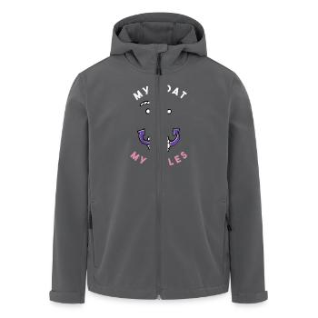 Mein Boot Meine Regeln Anker und Seil - Recycelte Männer Softshell-Jacke von Stanley/Stella - Anthrazit - Vorne - AI Model Male 185 light (185cm)