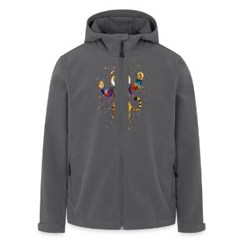 Tiger Mardi Gras Fasching - Recycelte Männer Softshell-Jacke von Stanley/Stella - Anthrazit - Vorne - AI Model Male 185 light (185cm)