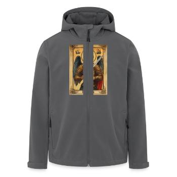 Deus lo vult Christlicher Erzengel Michael - Recycelte Männer Softshell-Jacke von Stanley/Stella - Anthrazit - Vorne - AI Model Male 185 light (185cm)