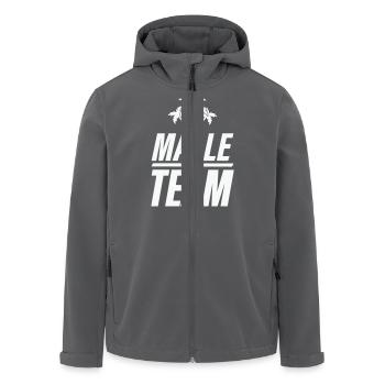 malle team - Recycelte Männer Softshell-Jacke von Stanley/Stella - Anthrazit - Vorne - AI Model Male 185 light (185cm)