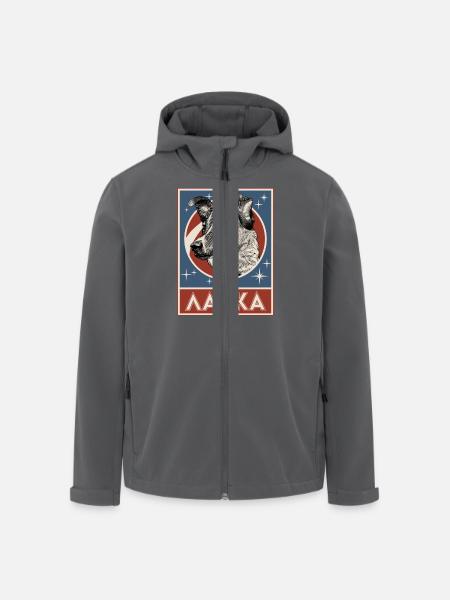 Sowjetischer Weltraumhund Laika - Recycelte Männer Softshell-Jacke von Stanley/Stella - Anthrazit