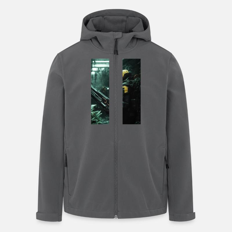 Sci Fi Krieger4 - Recycelte Männer Softshell-Jacke von Stanley/Stella - Anthrazit