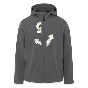 Anker distressed - Recycelte Männer Softshell-Jacke von Stanley/Stella - Anthrazit - Vorne - AI Model Male 185 light (185cm)