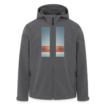 Minimalistischer U-Bahn-Moment - Recycelte Männer Softshell-Jacke von Stanley/Stella - Anthrazit - Vorne - AI Model Male 185 light (185cm)