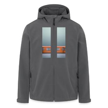 Frau im Trenchcoat - Recycelte Männer Softshell-Jacke von Stanley/Stella - Anthrazit - Vorne - AI Model Male 185 light (185cm)