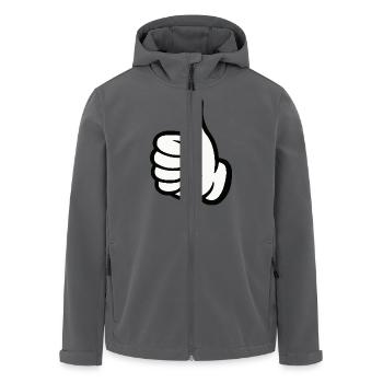 like hand - Recycelte Männer Softshell-Jacke von Stanley/Stella - Anthrazit - Vorne - AI Model Male 185 light (185cm)