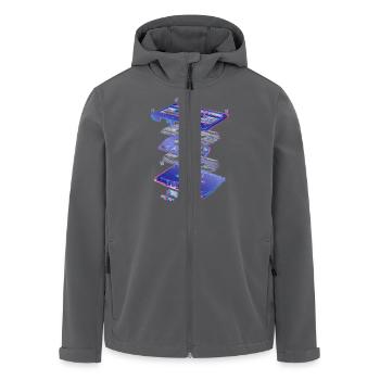 Kassette Funky - Tape - Audio - 80s - Recycelte Männer Softshell-Jacke von Stanley/Stella - Anthrazit - Vorne - AI Model Male 185 light (185cm)