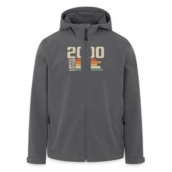 2000 Vintage - Retro 2000 Geburtstagsgeschenk 2000 - Recycelte Männer Softshell-Jacke von Stanley/Stella - Anthrazit - Vorne - AI Model Male 185 light (185cm)