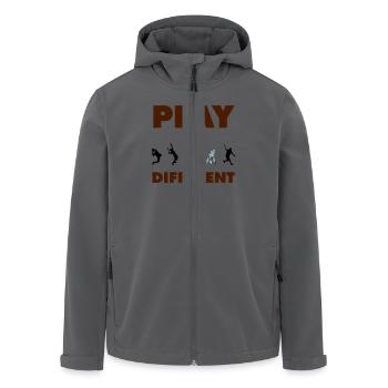 PLAY DIFFERENT - Recycelte Männer Softshell-Jacke von Stanley/Stella - Anthrazit - Vorne - AI Model Male 185 light (185cm)
