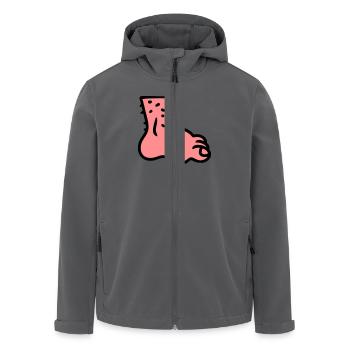 Fuß - Recycelte Männer Softshell-Jacke von Stanley/Stella - Anthrazit - Vorne - AI Model Male 185 light (185cm)