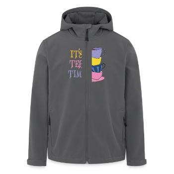 Es ist Teezeit - Recycelte Männer Softshell-Jacke von Stanley/Stella - Anthrazit - Vorne - AI Model Male 185 light (185cm)