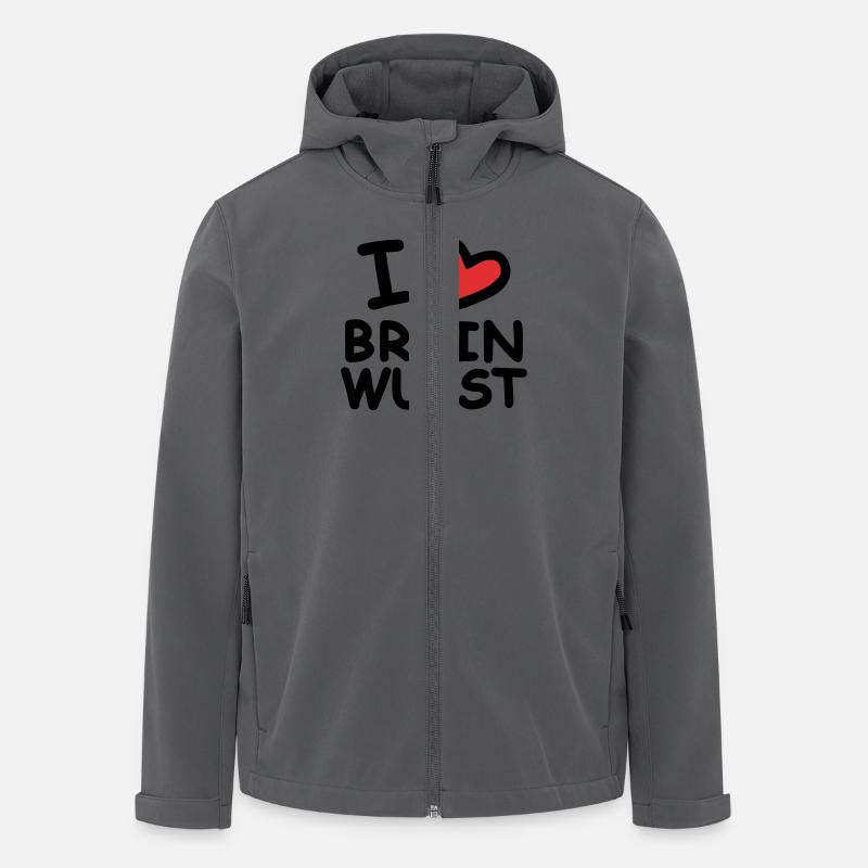 I Love Breinwurst - Recycelte Männer Softshell-Jacke von Stanley/Stella - Anthrazit