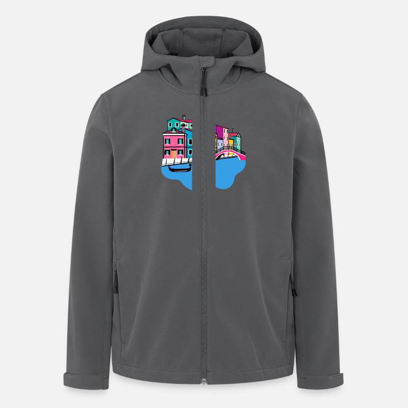 Burano - Recycelte Männer Softshell-Jacke von Stanley/Stella - Anthrazit