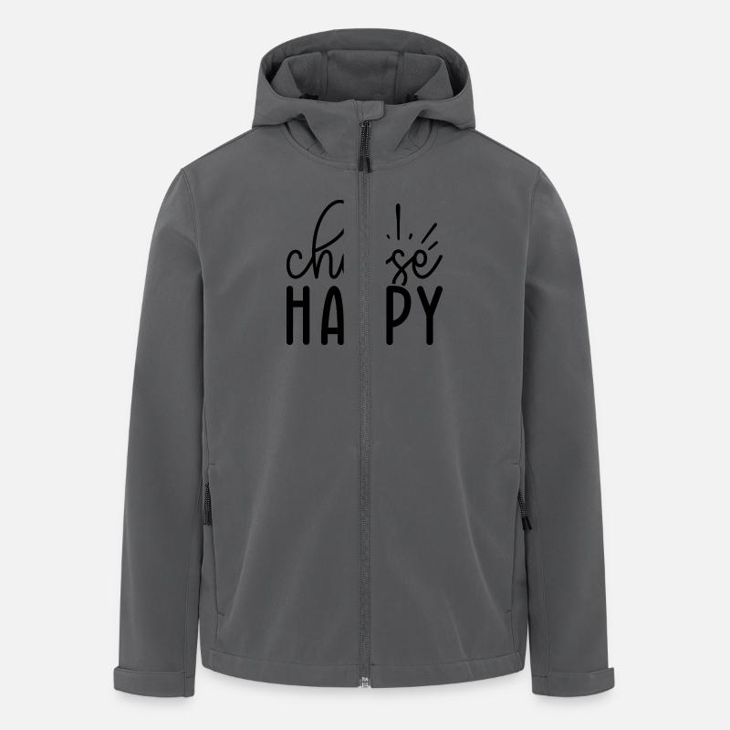 Choose Happy - Recycelte Männer Softshell-Jacke von Stanley/Stella - Anthrazit