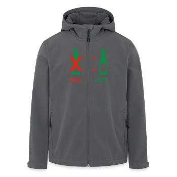 EINS GEHT NOCH - Recycelte Männer Softshell-Jacke von Stanley/Stella - Anthrazit - Vorne - AI Model Male 185 light (185cm)