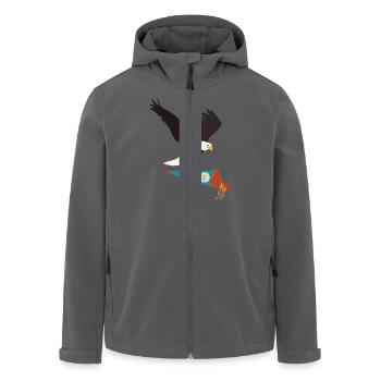 Adler_Schultüte_blau - Recycelte Männer Softshell-Jacke von Stanley/Stella - Anthrazit - Vorne - AI Model Male 185 light (185cm)