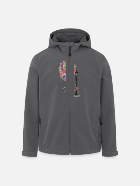 Love to Ride my Bike with Balloons - Recycelte Männer Softshell-Jacke von Stanley/Stella - Anthrazit
