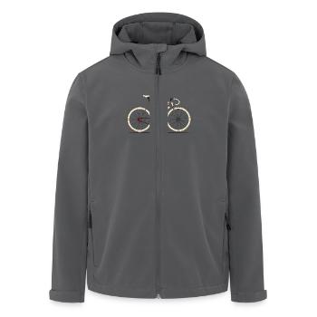 Liebe Bike, Liebe Britannien - Recycelte Männer Softshell-Jacke von Stanley/Stella - Anthrazit - Vorne - AI Model Male 185 light (185cm)