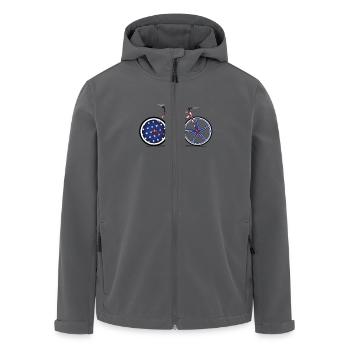 I love my BIKE - Recycelte Männer Softshell-Jacke von Stanley/Stella - Anthrazit - Vorne - AI Model Male 185 light (185cm)