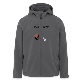 Würfelgott - Recycelte Männer Softshell-Jacke von Stanley/Stella - Anthrazit - Vorne - AI Model Male 185 light (185cm)