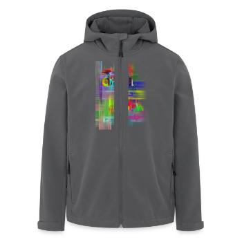 DATA FLOW - Recycelte Männer Softshell-Jacke von Stanley/Stella - Anthrazit - Vorne - AI Model Male 185 light (185cm)