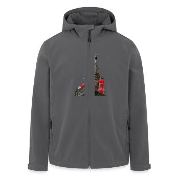 Feuerwehr Erdmännchen - Recycelte Männer Softshell-Jacke von Stanley/Stella - Anthrazit - Vorne - AI Model Male 185 light (185cm)