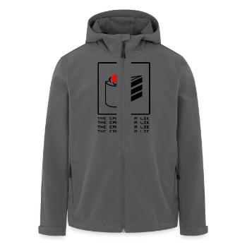 THE CAKE IS A LIE - Recycelte Männer Softshell-Jacke von Stanley/Stella - Anthrazit - Vorne - AI Model Male 185 light (185cm)