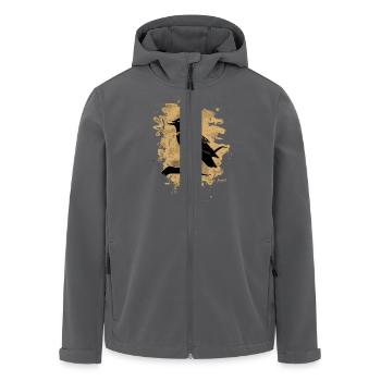 Crow bleached - natural - Recycelte Männer Softshell-Jacke von Stanley/Stella - Anthrazit - Vorne - AI Model Male 185 light (185cm)