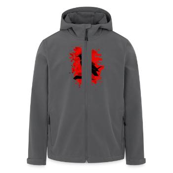 Crow bleached red - Recycelte Männer Softshell-Jacke von Stanley/Stella - Anthrazit - Vorne - AI Model Male 185 light (185cm)