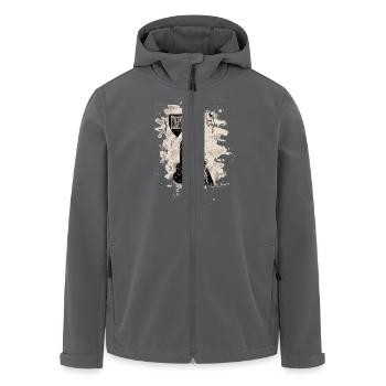 Walther von der Vogelweide - creme bleached - Recycelte Männer Softshell-Jacke von Stanley/Stella - Anthrazit - Vorne - AI Model Male 185 light (185cm)