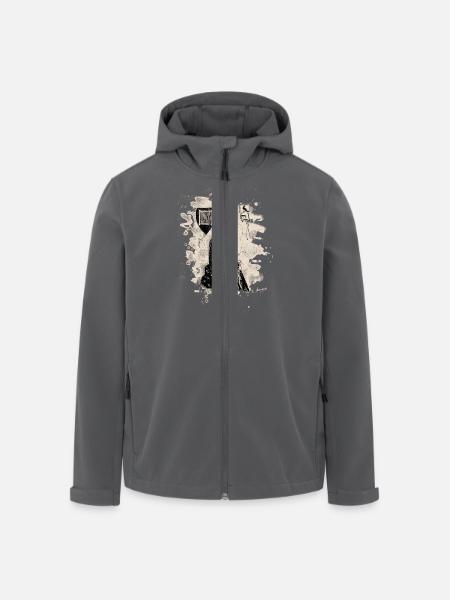 Walther von der Vogelweide - creme bleached - Recycelte Männer Softshell-Jacke von Stanley/Stella - Anthrazit