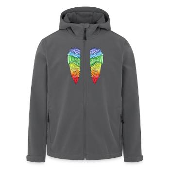 Flügel - Recycelte Männer Softshell-Jacke von Stanley/Stella - Anthrazit - Vorne - AI Model Male 185 light (185cm)