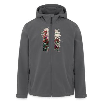 Skeleton & Roses – bleached Version - Recycelte Männer Softshell-Jacke von Stanley/Stella - Anthrazit - Vorne - AI Model Male 185 light (185cm)