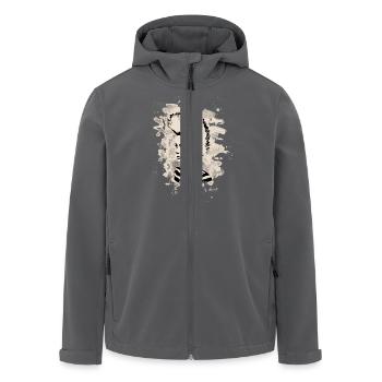 Punk Girl – bleached white - Recycelte Männer Softshell-Jacke von Stanley/Stella - Anthrazit - Vorne - AI Model Male 185 light (185cm)